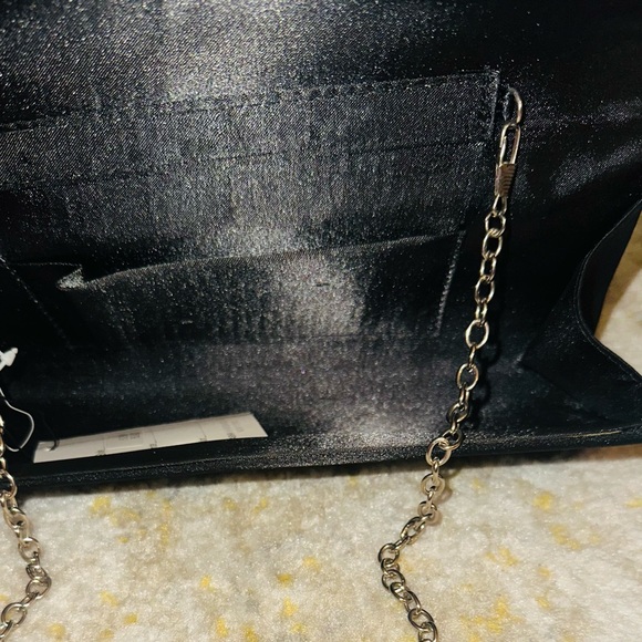Gorgeous satin and rhinestones evening bag NEW - Picture 4 of 4